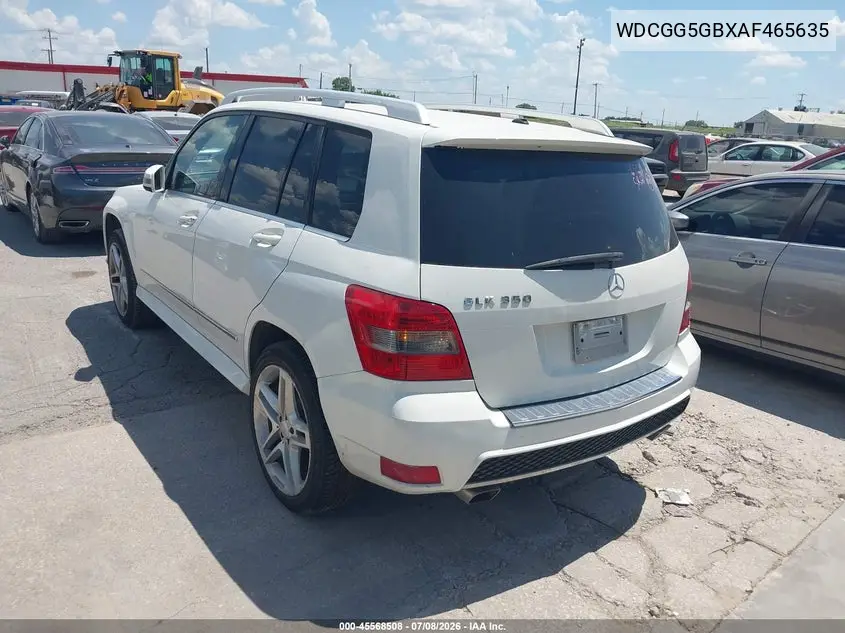2010 Mercedes-Benz Glk 350 VIN: WDCGG5GBXAF465635 Lot: 45568508