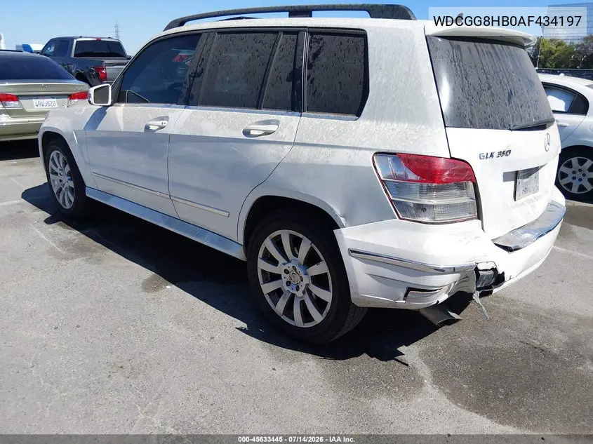 2010 Mercedes-Benz Glk 350 4Matic VIN: WDCGG8HB0AF434197 Lot: 45633445