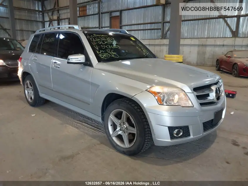 2011 Mercedes-Benz Glk 350 4Matic VIN: WDCGG8HB8BF547669 Lot: 12632857