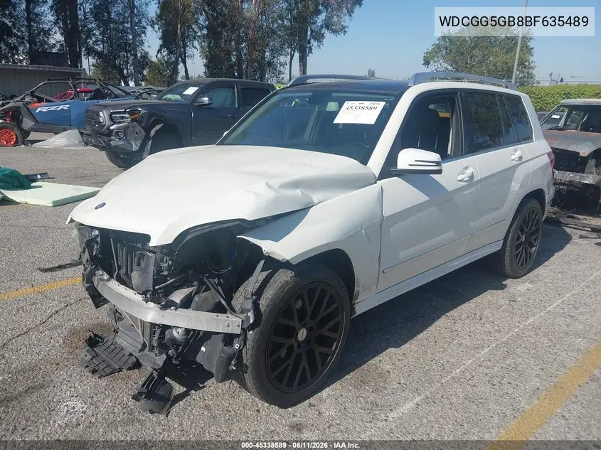 2011 Mercedes-Benz Glk 350 VIN: WDCGG5GB8BF635489 Lot: 45338589
