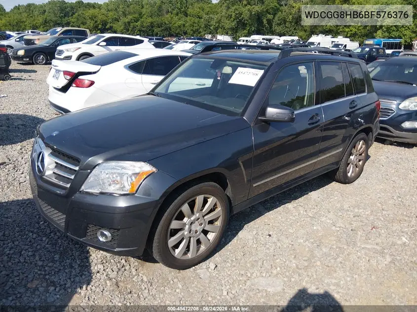 2011 Mercedes-Benz Glk 350 4Matic VIN: WDCGG8HB6BF576376 Lot: 45472708