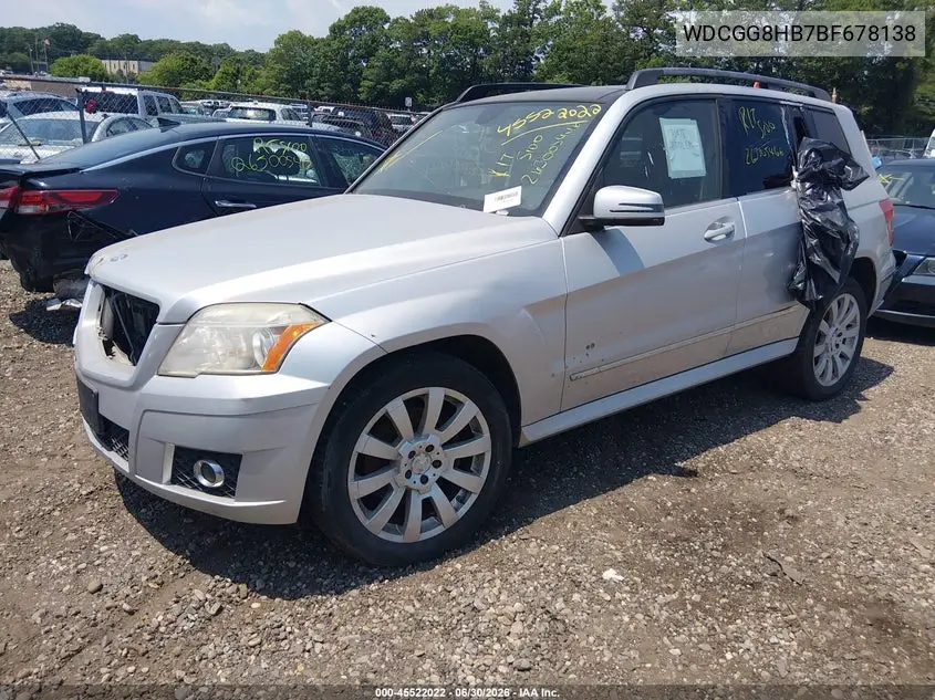 2011 Mercedes-Benz Glk 350 4Matic VIN: WDCGG8HB7BF678138 Lot: 45522022