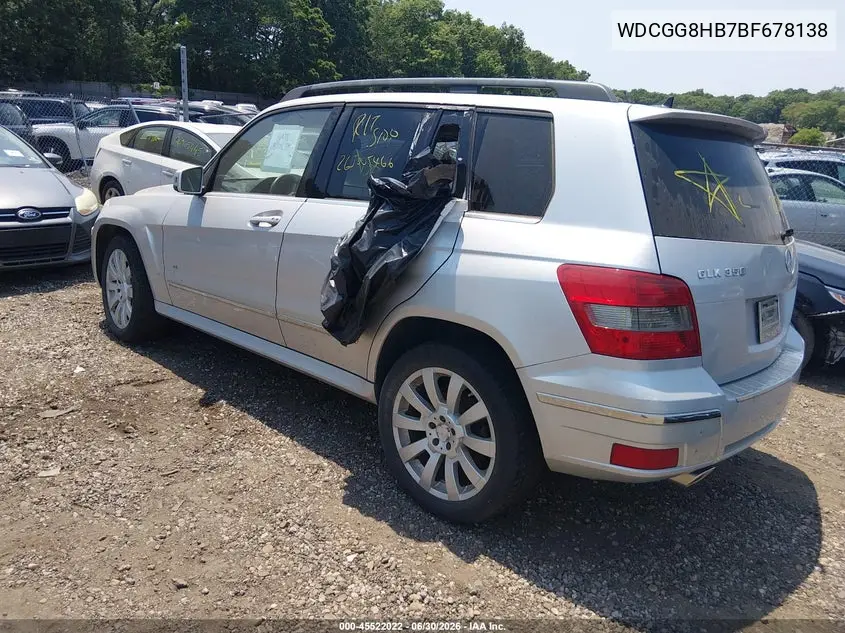 2011 Mercedes-Benz Glk 350 4Matic VIN: WDCGG8HB7BF678138 Lot: 45522022