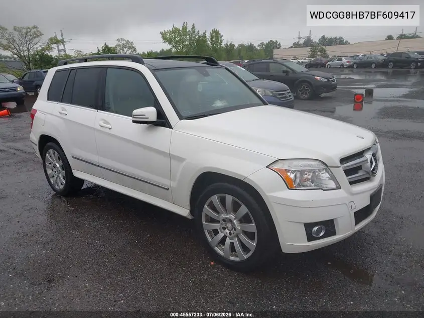 2011 Mercedes-Benz Glk 350 4Matic VIN: WDCGG8HB7BF609417 Lot: 45557233