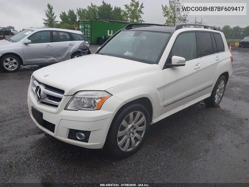 2011 Mercedes-Benz Glk 350 4Matic VIN: WDCGG8HB7BF609417 Lot: 45557233