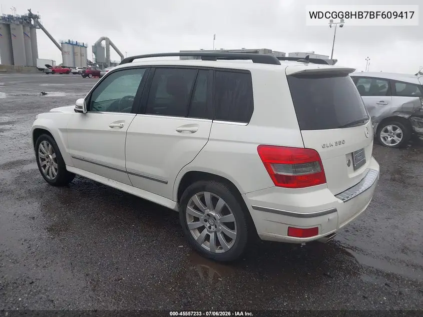 2011 Mercedes-Benz Glk 350 4Matic VIN: WDCGG8HB7BF609417 Lot: 45557233