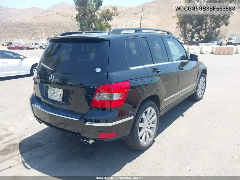 WDCGG5GB8BF663888 2011 Mercedes-Benz Glk 350