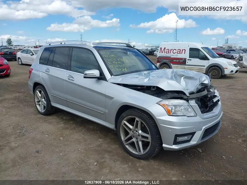 2012 Mercedes-Benz Glk 350 4Matic VIN: WDCGG8HB6CF923657 Lot: 12637909