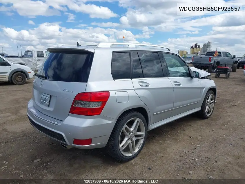 2012 Mercedes-Benz Glk 350 4Matic VIN: WDCGG8HB6CF923657 Lot: 12637909