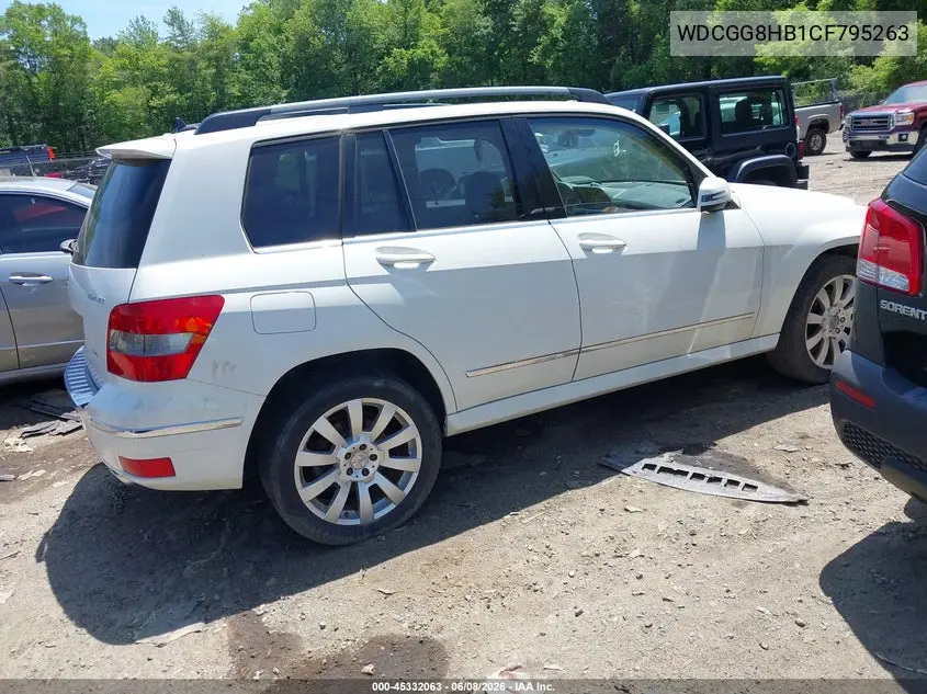 2012 Mercedes-Benz Glk 350 4Matic VIN: WDCGG8HB1CF795263 Lot: 45332063