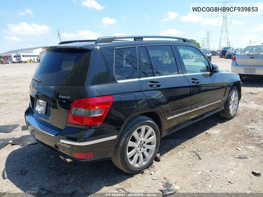 2012 Mercedes-Benz Glk 350 4Matic VIN: WDCGG8HB9CF939853 Lot: 45354281