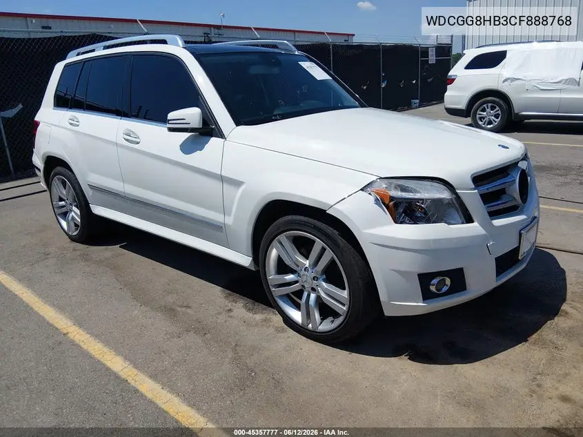 2012 Mercedes-Benz Glk 350 4Matic VIN: WDCGG8HB3CF888768 Lot: 45357777