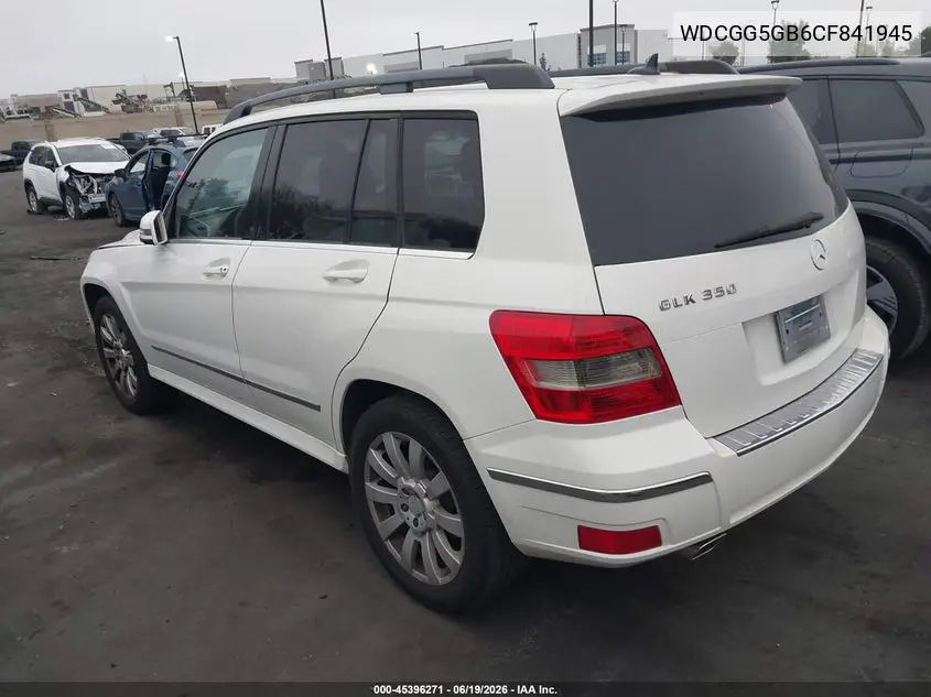 2012 Mercedes-Benz Glk 350 VIN: WDCGG5GB6CF841945 Lot: 45396271