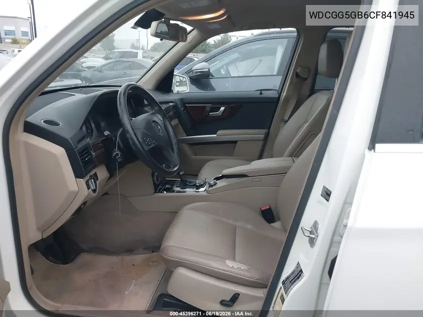 2012 Mercedes-Benz Glk 350 VIN: WDCGG5GB6CF841945 Lot: 45396271
