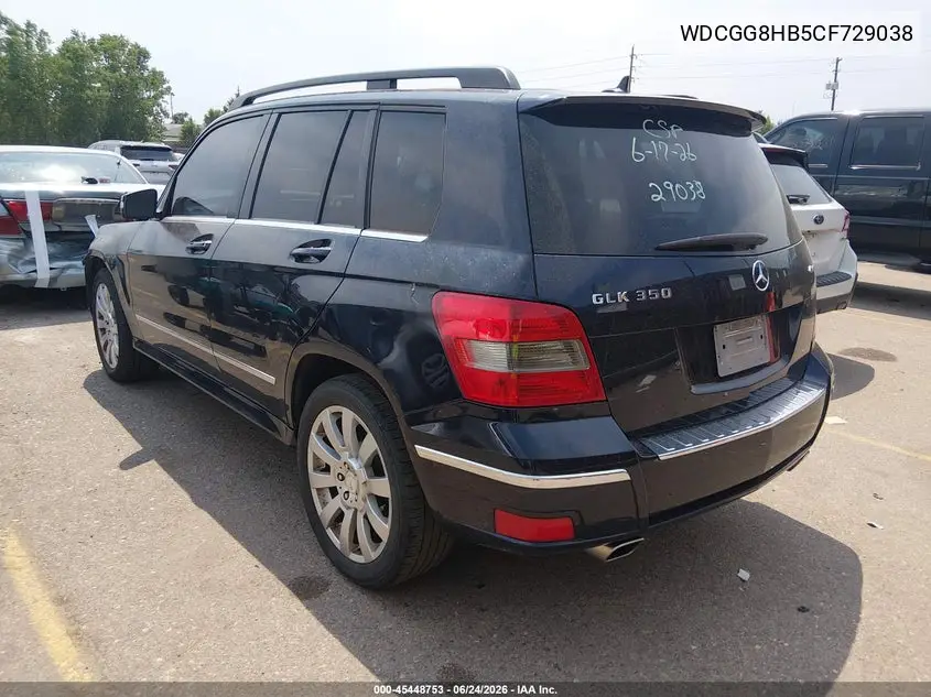 2012 Mercedes-Benz Glk 350 4Matic VIN: WDCGG8HB5CF729038 Lot: 45448753