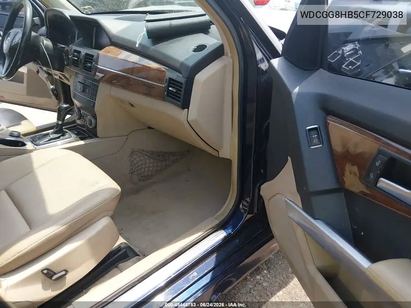 2012 Mercedes-Benz Glk 350 4Matic VIN: WDCGG8HB5CF729038 Lot: 45448753