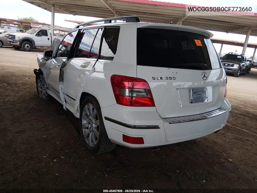 2012 Mercedes-Benz Glk 350 VIN: WDCGG5GB0CF773660 Lot: 45467906