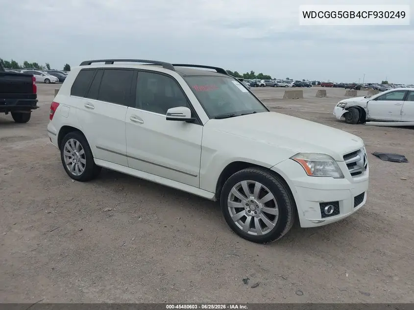 2012 Mercedes-Benz Glk 350 VIN: WDCGG5GB4CF930249 Lot: 45480603