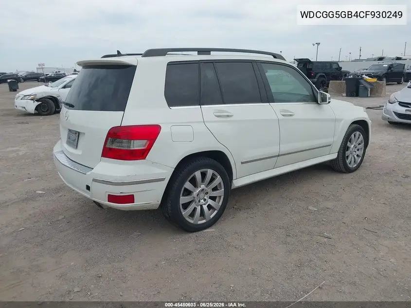 2012 Mercedes-Benz Glk 350 VIN: WDCGG5GB4CF930249 Lot: 45480603