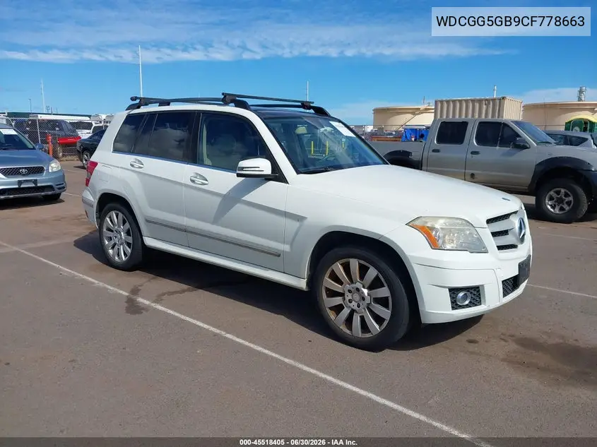 2012 Mercedes-Benz Glk 350 VIN: WDCGG5GB9CF778663 Lot: 45518405