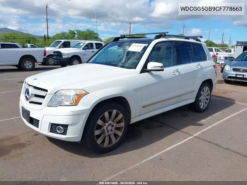 2012 Mercedes-Benz Glk 350 VIN: WDCGG5GB9CF778663 Lot: 45518405