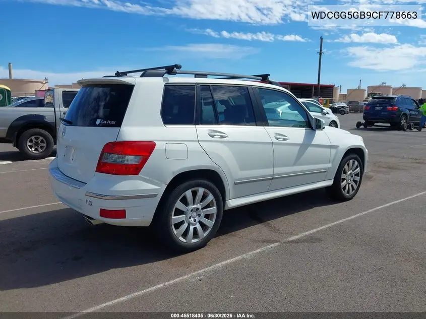 2012 Mercedes-Benz Glk 350 VIN: WDCGG5GB9CF778663 Lot: 45518405