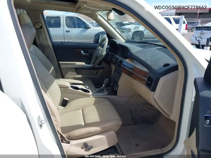 2012 Mercedes-Benz Glk 350 VIN: WDCGG5GB9CF778663 Lot: 45518405