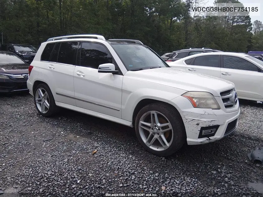 2012 Mercedes-Benz Glk 350 4Matic VIN: WDCGG8HB0CF754185 Lot: 45561085