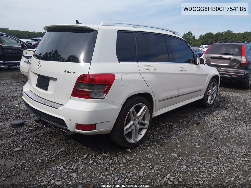2012 Mercedes-Benz Glk 350 4Matic VIN: WDCGG8HB0CF754185 Lot: 45561085