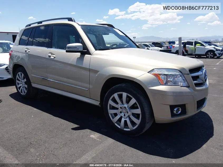2012 Mercedes-Benz Glk 350 4Matic VIN: WDCGG8HB6CF777213 Lot: 45638179