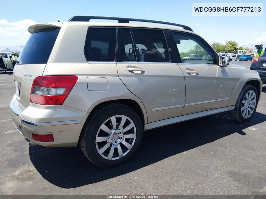 2012 Mercedes-Benz Glk 350 4Matic VIN: WDCGG8HB6CF777213 Lot: 45638179