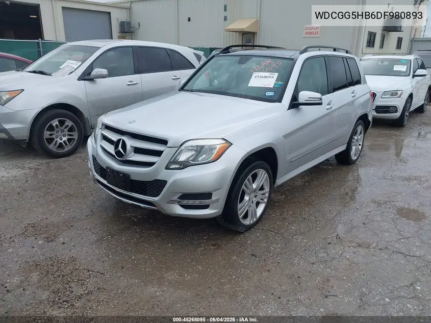 2013 Mercedes-Benz Glk 350 VIN: WDCGG5HB6DF980893 Lot: 45268095