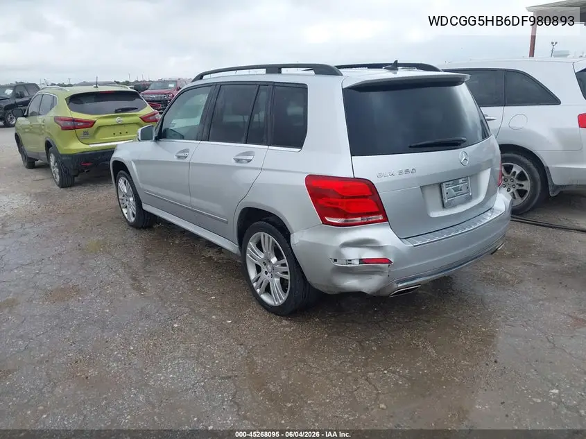 2013 Mercedes-Benz Glk 350 VIN: WDCGG5HB6DF980893 Lot: 45268095