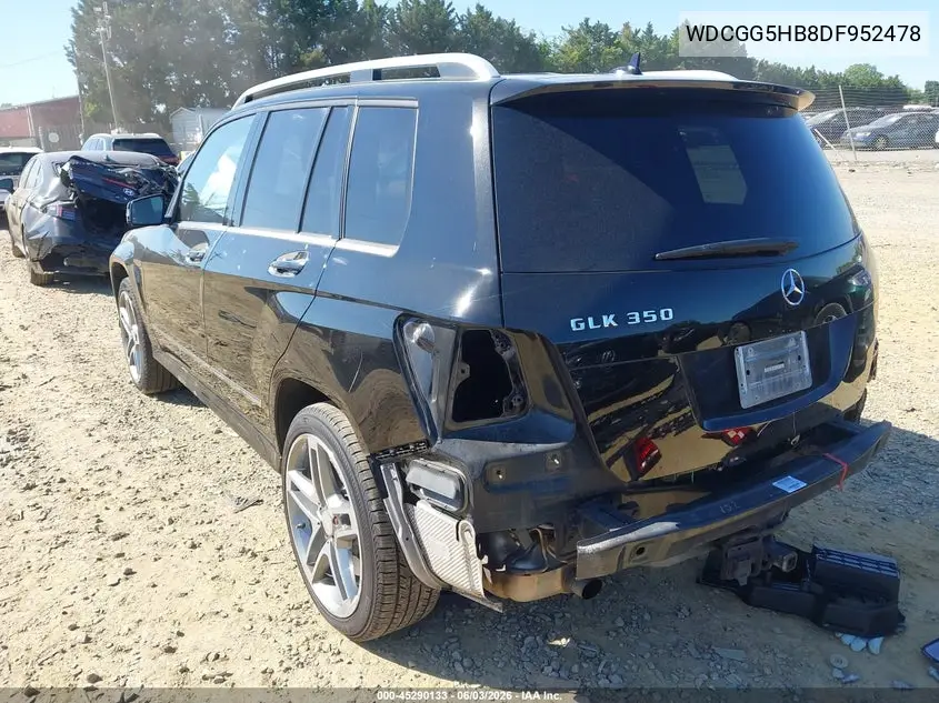 2013 Mercedes-Benz Glk 350 VIN: WDCGG5HB8DF952478 Lot: 45290133