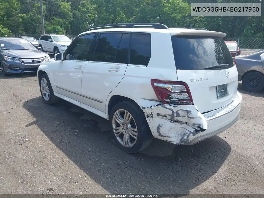 2014 Mercedes-Benz Glk 350 VIN: WDCGG5HB4EG217950 Lot: 45224442
