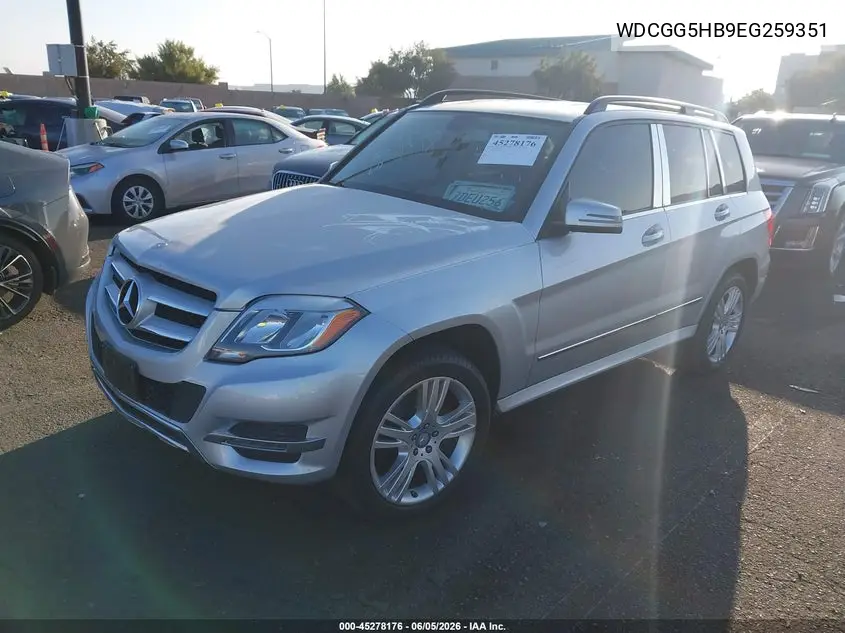 2014 Mercedes-Benz Glk 350 VIN: WDCGG5HB9EG259351 Lot: 45278176