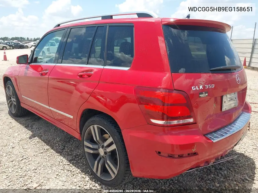 2014 Mercedes-Benz Glk 350 VIN: WDCGG5HB9EG158651 Lot: 45506295