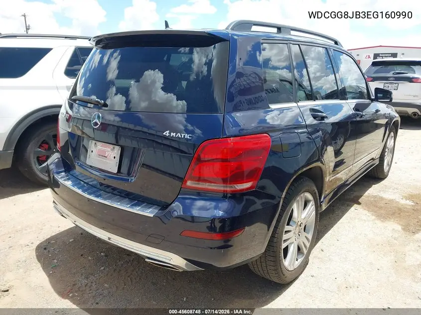 2014 Mercedes-Benz Glk 350 4Matic VIN: WDCGG8JB3EG160990 Lot: 45608748