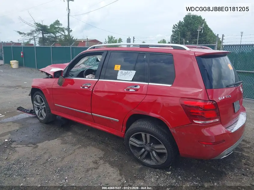 2014 Mercedes-Benz Glk 350 4Matic VIN: WDCGG8JB8EG181205 Lot: 45687537