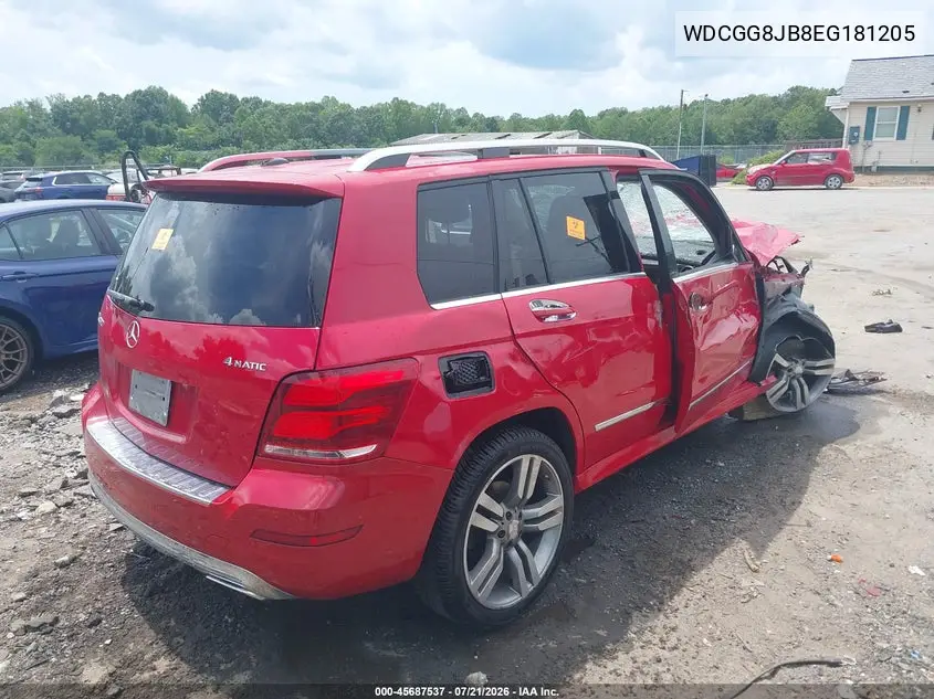 2014 Mercedes-Benz Glk 350 4Matic VIN: WDCGG8JB8EG181205 Lot: 45687537