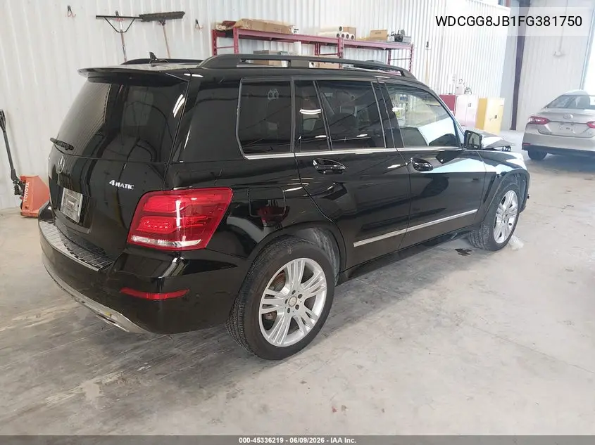 2015 Mercedes-Benz Glk 350 4Matic VIN: WDCGG8JB1FG381750 Lot: 45336219