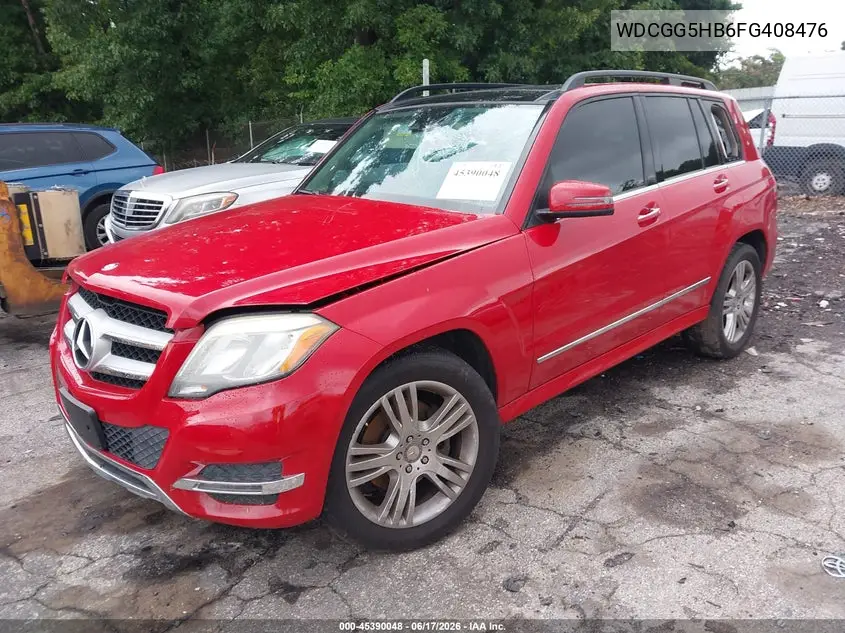 2015 Mercedes-Benz Glk 350 VIN: WDCGG5HB6FG408476 Lot: 45390048