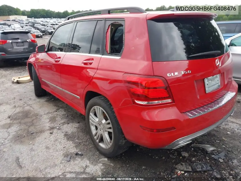 2015 Mercedes-Benz Glk 350 VIN: WDCGG5HB6FG408476 Lot: 45390048
