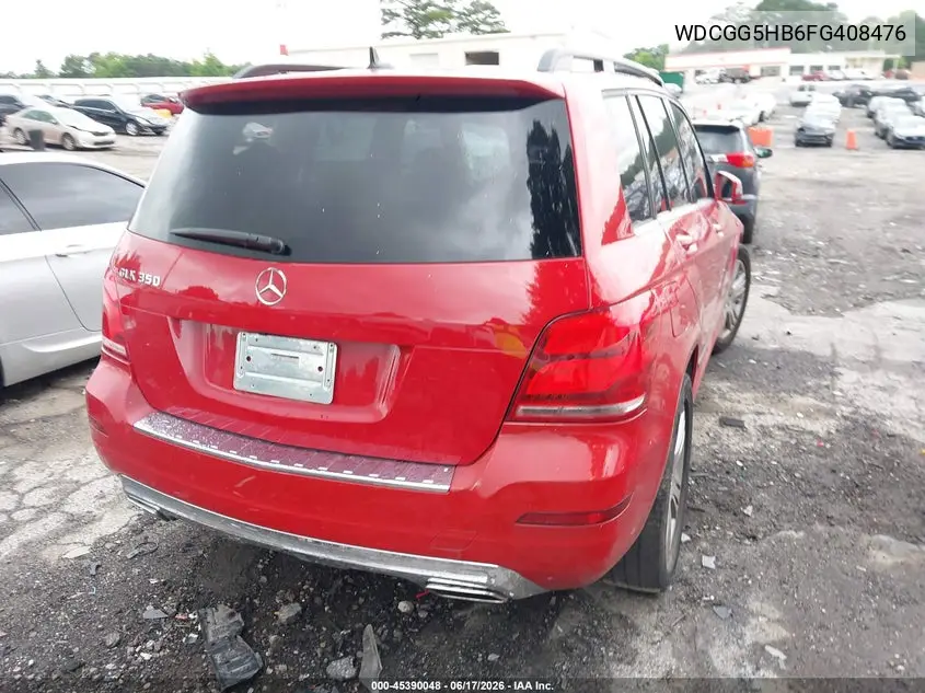 2015 Mercedes-Benz Glk 350 VIN: WDCGG5HB6FG408476 Lot: 45390048