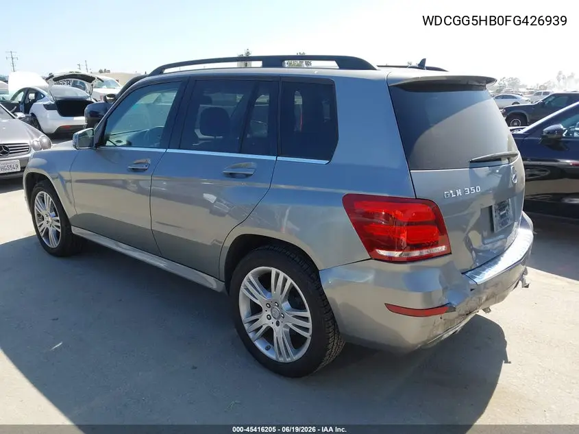 2015 Mercedes-Benz Glk 350 VIN: WDCGG5HB0FG426939 Lot: 45416205