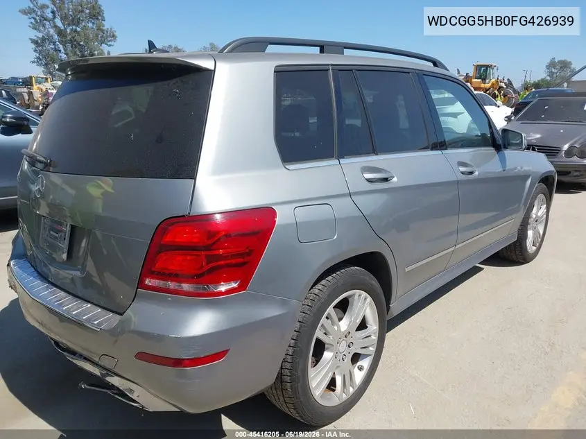 2015 Mercedes-Benz Glk 350 VIN: WDCGG5HB0FG426939 Lot: 45416205