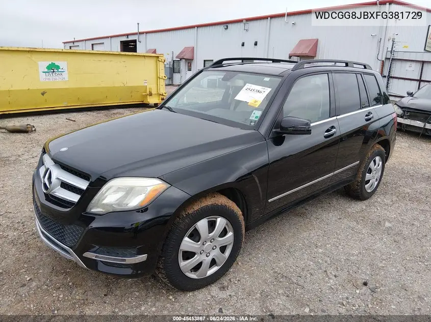 2015 Mercedes-Benz Glk 350 4Matic VIN: WDCGG8JBXFG381729 Lot: 45453867