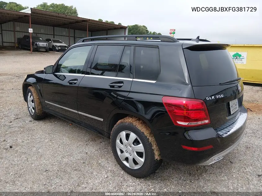 2015 Mercedes-Benz Glk 350 4Matic VIN: WDCGG8JBXFG381729 Lot: 45453867