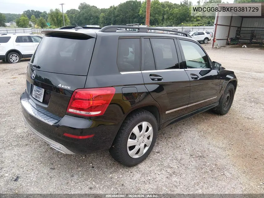 2015 Mercedes-Benz Glk 350 4Matic VIN: WDCGG8JBXFG381729 Lot: 45453867