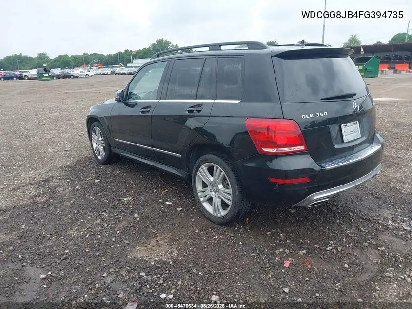 2015 Mercedes-Benz Glk 350 4Matic VIN: WDCGG8JB4FG394735 Lot: 45470634